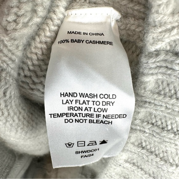 Quince Baby Cashmere Cable Cardigan Pearled Ivory Luxury Minimalist Neutral - Picture 8 of 10